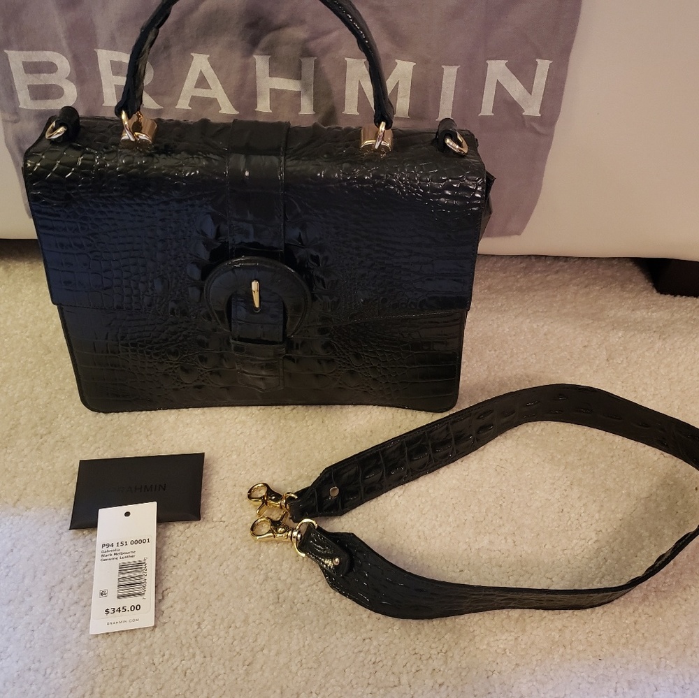 Brahmin Black Melbourne Handbag 05-220